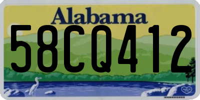 AL license plate 58CQ412