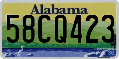 AL license plate 58CQ423