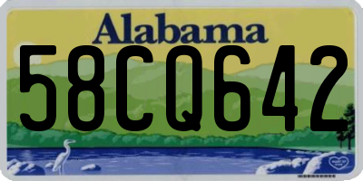 AL license plate 58CQ642