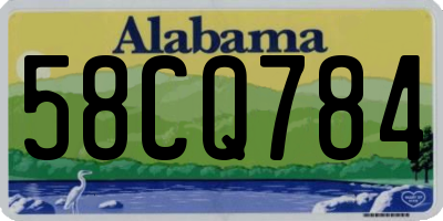 AL license plate 58CQ784
