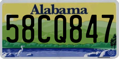 AL license plate 58CQ847