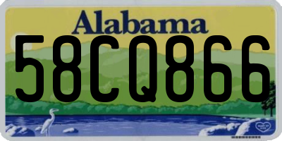 AL license plate 58CQ866