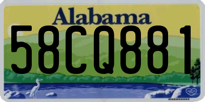AL license plate 58CQ881