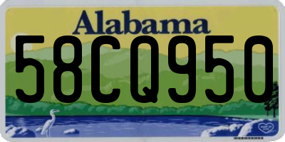 AL license plate 58CQ950