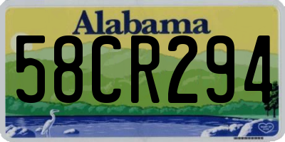 AL license plate 58CR294