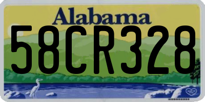 AL license plate 58CR328
