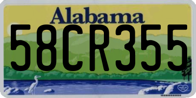 AL license plate 58CR355