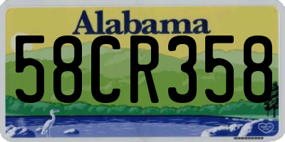 AL license plate 58CR358