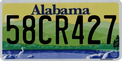 AL license plate 58CR427
