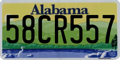 AL license plate 58CR557