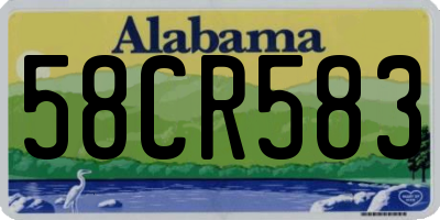 AL license plate 58CR583