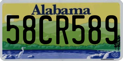 AL license plate 58CR589