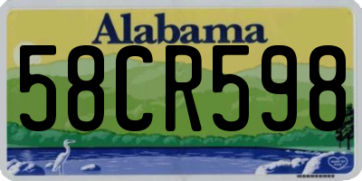 AL license plate 58CR598