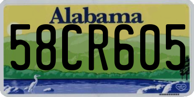 AL license plate 58CR605