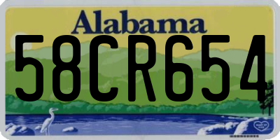 AL license plate 58CR654