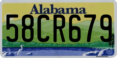 AL license plate 58CR679