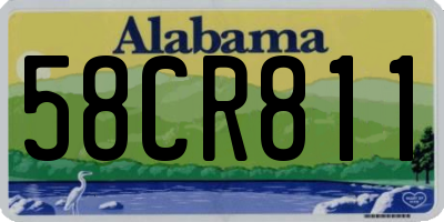 AL license plate 58CR811