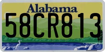 AL license plate 58CR813
