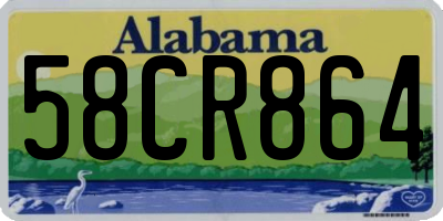 AL license plate 58CR864