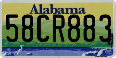 AL license plate 58CR883