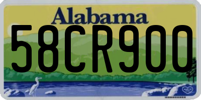 AL license plate 58CR900