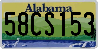 AL license plate 58CS153