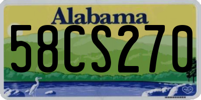 AL license plate 58CS270