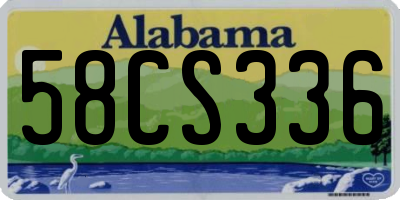 AL license plate 58CS336