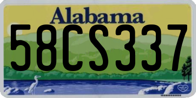AL license plate 58CS337