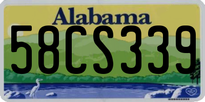 AL license plate 58CS339