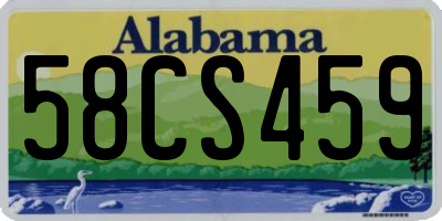AL license plate 58CS459