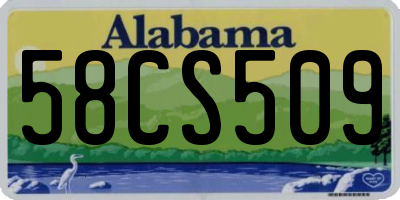 AL license plate 58CS509