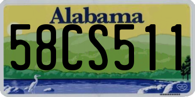 AL license plate 58CS511