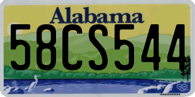 AL license plate 58CS544