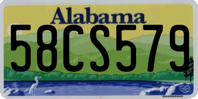 AL license plate 58CS579