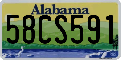 AL license plate 58CS591