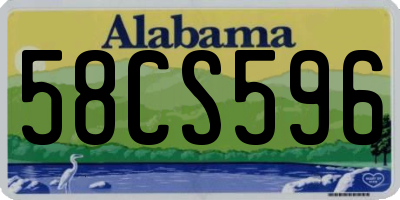 AL license plate 58CS596