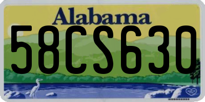 AL license plate 58CS630