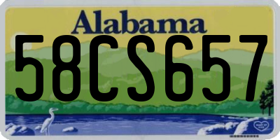 AL license plate 58CS657