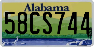 AL license plate 58CS744