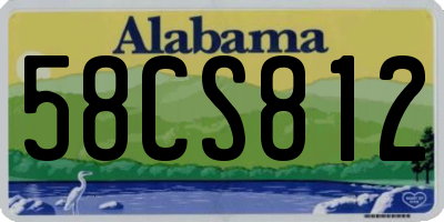 AL license plate 58CS812