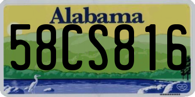 AL license plate 58CS816