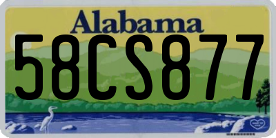 AL license plate 58CS877