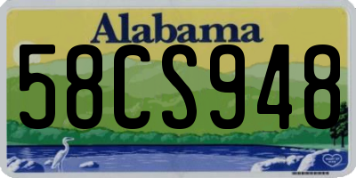 AL license plate 58CS948