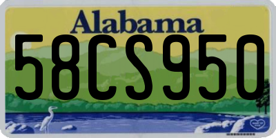 AL license plate 58CS950