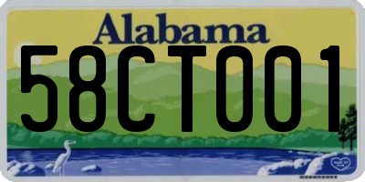 AL license plate 58CT001