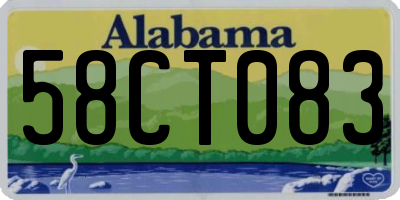 AL license plate 58CT083