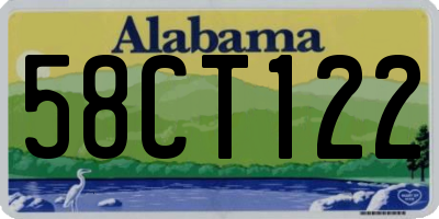 AL license plate 58CT122