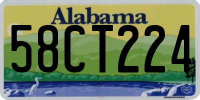 AL license plate 58CT224
