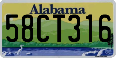 AL license plate 58CT316